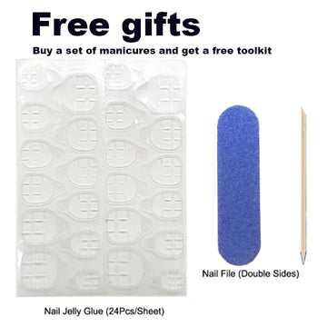 10PCS Handmade French Nails Long Press on Acrylic Fake Nails with Bow Press on Design Full Cover Fake Nail Decorations Tips